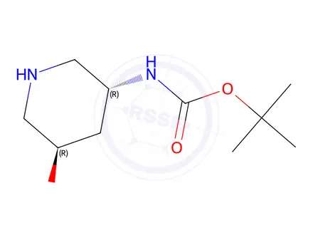 Chemical structure of Tert-butyl ((3R,5R)-5-hydroxypiperidin-3-yl)carbamate