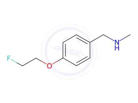 Chemical structure of 1-[4-(2-fluoroethoxy)phenyl]-N-methylmethanamine