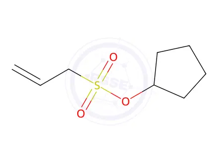 Chemical structure of 2-Propene-1-sulfonicacid,cyclopentylester(8CI,9CI)