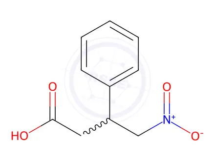 Chemical structure of β-(Nitromethyl)-benzenepropanoic Acid