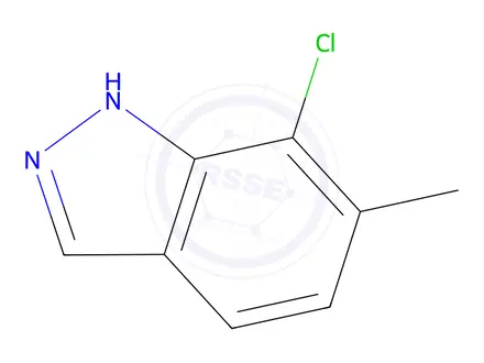 Chemical structure of 7-Chloro-6-methyl-1H-indazole