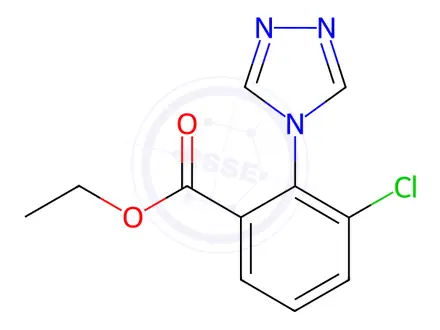 Chemical structure of Ethyl 3-chloro-2-(4H-1,2,4-triazol-4-yl)benzoate