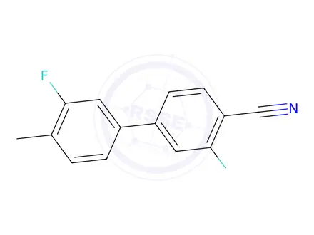 Chemical structure of 4-Cyano-3,3'-difluoro-4'-methylbiphenyl