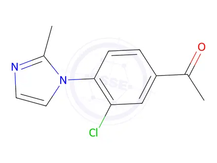 Chemical structure of 1-(3-Chloro-4-(2-methyl-1h-imidazol-1-yl)phenyl)ethan-1-one