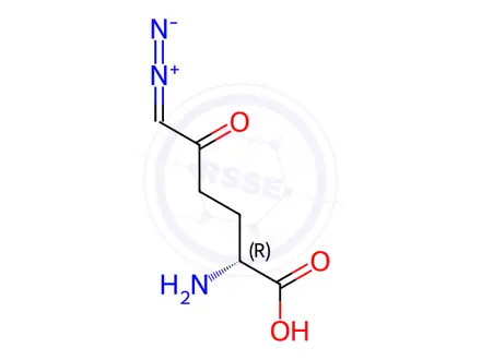 Chemical structure of 6-Diazo-5-oxo-D-norleucine
