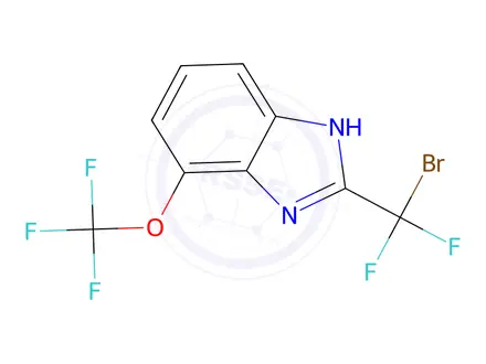 Chemical structure of 2-(Bromodifluoromethyl)-4-(trifluoromethoxy)-1H-benzo[d]imidazole