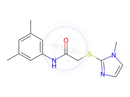 Chemical structure of n-(3,5-Dimethylphenyl)-2-((1-methyl-1h-imidazol-2-yl)thio)acetamide