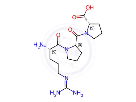 Chemical structure of Bradykinin (1-3)