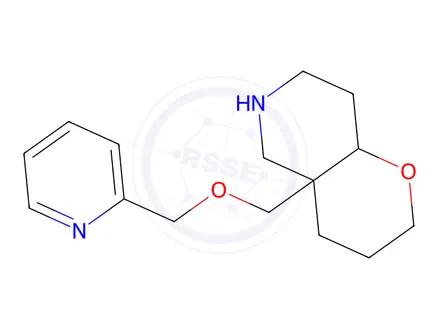 Chemical structure of 4A-((pyridin-2-ylmethoxy)methyl)octahydro-2H-pyrano[3,2-c]pyridine