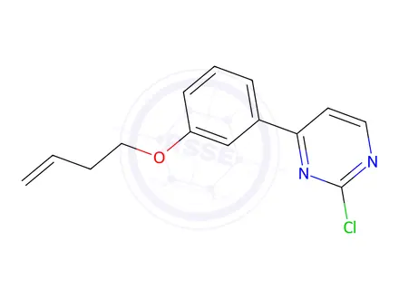 Chemical structure of 4-(3-(But-3-en-1-yloxy)phenyl)-2-chloropyrimidine