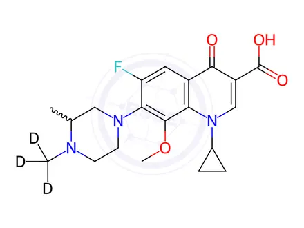 Chemical structure of N-Methyl Gatifloxacin-d3
