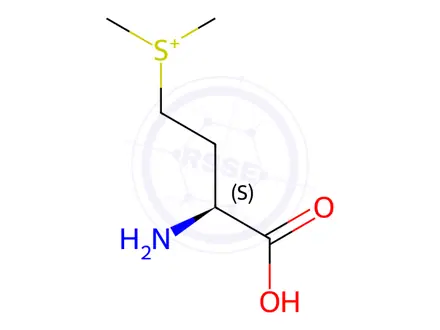 Chemical structure of [(3S)-3-Amino-3-carboxypropyl](dimethyl)sulfonium iodide