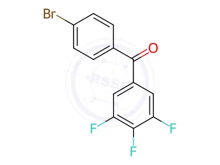 Chemical structure of (4-Bromophenyl)(3,4,5-trifluorophenyl)methanone