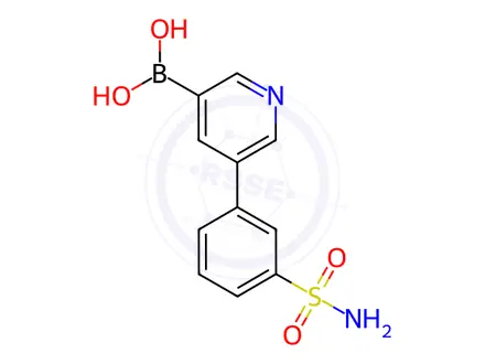 Chemical structure of 5-(3-Sulfamoylphenyl)pyridin-3-ylboronic acid