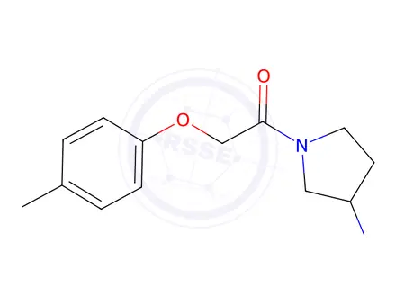 Chemical structure of 1-(3-aminopyrrolidin-1-yl)-2-(4-methylphenoxy)ethan-1-one