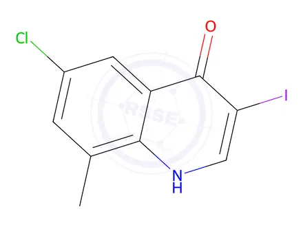 Chemical structure of 6-Chloro-3-iodo-8-methylquinolin-4(1H)-one