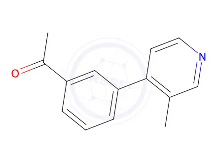 Chemical structure of 1-(3-(3-Methylpyridin-4-yl)phenyl)ethan-1-one