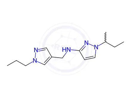 Chemical structure of 1-sec-butyl-N-[(1-propyl-1H-pyrazol-4-yl)methyl]-1H-pyrazol-3-amine