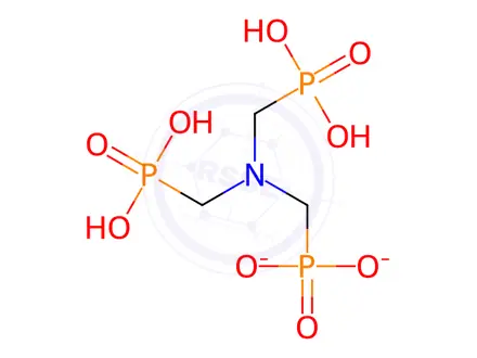 Chemical structure of dipotassium tetrahydrogen [nitrilotris(methylene)]trisphosphonate
