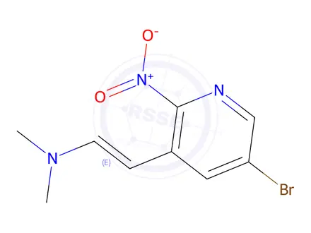 Chemical structure of (E)-2-(5-Bromo-2-nitropyridin-3-yl)-N,N-dimethylethen-1-amine