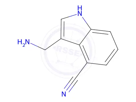 Chemical structure of 3-(Aminomethyl)-1h-indole-4-carbonitrile