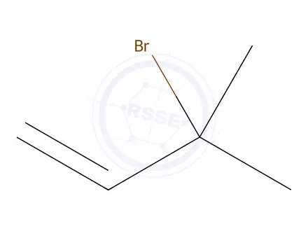 Chemical structure of 3-Bromo-3-Methylbut-1-Ene