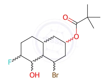 Chemical structure of (4-bromo-6-fluoro-5-hydroxy-2-naphthyl) 2,2-dimethylpropanoate
