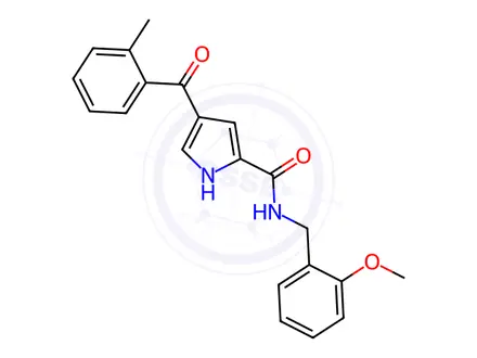 Chemical structure of N-(2-methoxybenzyl)-4-(2-methylbenzoyl)-1H-pyrrole-2-carboxamide