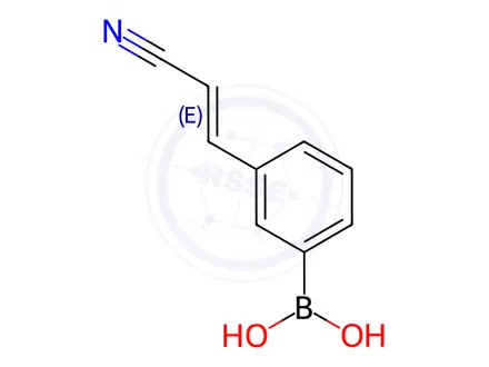Chemical structure of 3-(E-2-Cyanovinyl)phenylboronic acid