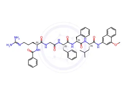 Chemical structure of N-((6S,12S,15S,18S)-1-Amino-12,15-dibenzyl-1-imino-18-((4-methoxynaphthalen-2-yl)carbamoyl)-20-methyl-7,10,13,16-tetraoxo-2,8,11,14,17-pentaazahenicosan-6-yl)benzamide