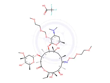 Chemical structure of Roxithromycin EP Impurity I TFA salt