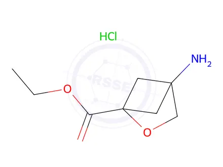 Chemical structure of Ethyl 4-amino-2-oxabicyclo[2.1.1]Hexane-1-carboxylate hydrochloride