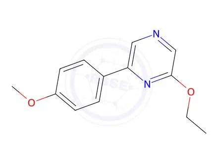 Chemical structure of 2-Ethoxy-6-(4-methoxyphenyl)pyrazine