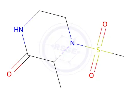 Chemical structure of 3-Methyl-4-(methylsulfonyl)piperazin-2-one