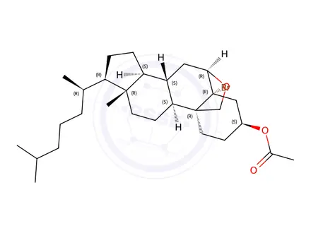 Chemical structure of 5α-Bromo-6,19-epoxycholestanol 3-Acetate