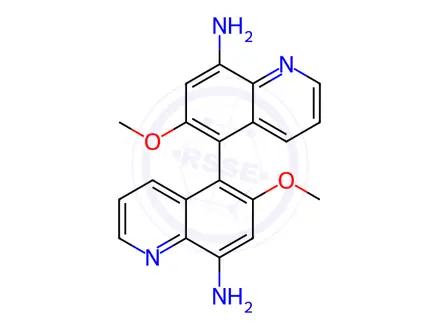 Chemical structure of 8,8'-Diamino-6,6'-dimethoxy-5,5'-biquinoline
