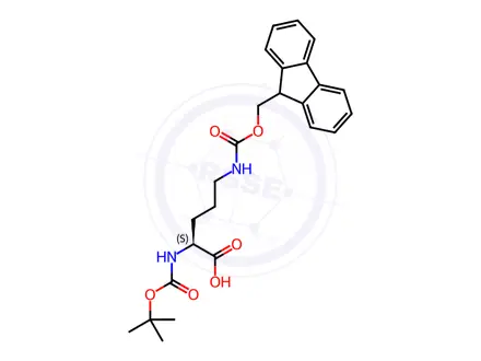 Chemical structure of Boc-Orn(Fmoc)-OH