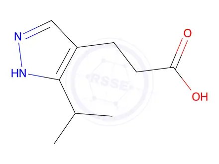 Chemical structure of 3-(5-isopropyl-1h-pyrazol-4-yl)propanoic acid