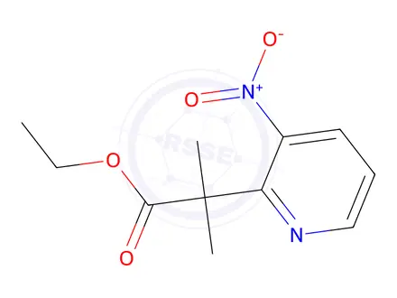 Chemical structure of Ethyl 2-methyl-2-(3-nitropyridin-2-yl)propanoate