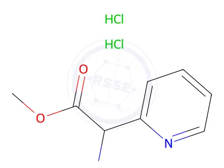 Chemical structure of 2-Methoxy-2-oxo-1-(pyridin-2-yl)ethan-1-aminium Chloride