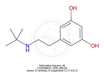 Chemical structure of Terbutaline Impurity 45