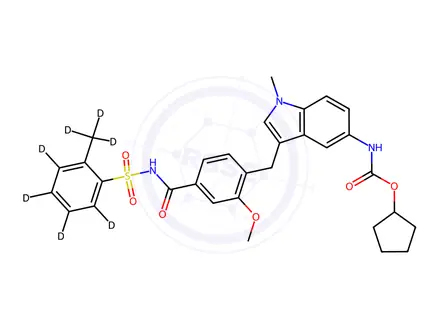 Chemical structure of Zafirlukast-d7