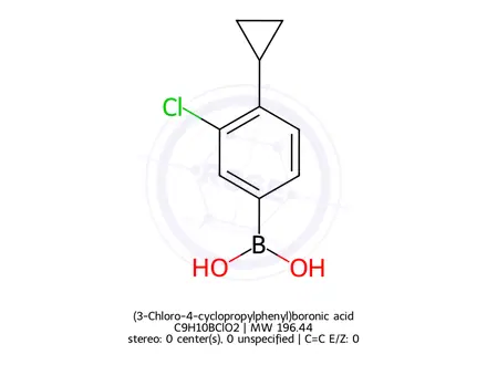 Chemical structure of (3-Chloro-4-cyclopropylphenyl)boronic acid
