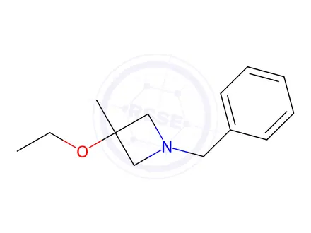 Chemical structure of Azetidine, 3-ethoxy-3-methyl-1-(phenylmethyl)-(9CI)