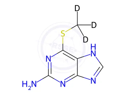 Chemical structure of 6-Methylthioguanine-d3