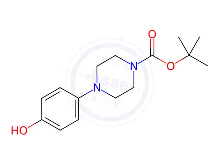 Chemical structure of Tert-butyl 4-(4-hydroxyphenyl)piperazine-1-carboxylate