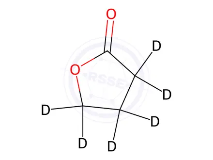 Chemical structure of γ-Butyrolactone-d6