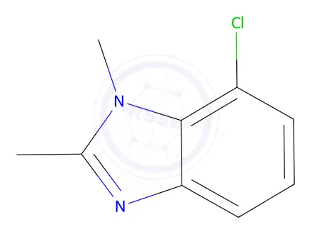 Chemical structure of 7-chloro-1,2-dimethyl-1H-1,3-benzodiazole
