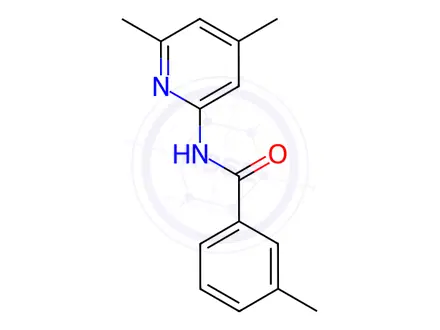 Chemical structure of N-(4,6-dimethylpyridin-2-yl)-3-methylbenzamide