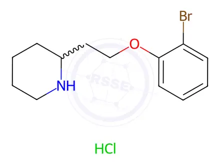 Chemical structure of 2-[2-(2-Bromophenoxy)ethyl]piperidine hydrochloride